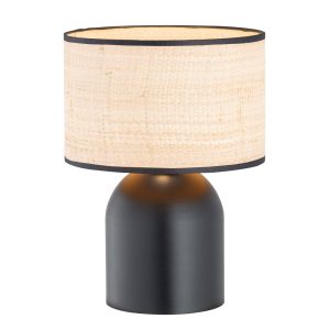 Stolna svjetiljka ASPEN LN1 CRNA/RATAN